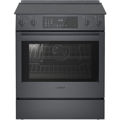 Bosch HEI8046U/01 800 Series Electric Slide-In Range 30'' Black Stainless Steel