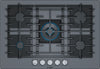 Bosch NGMP077UC/01 Benchmark® Gas Cooktop 30'' Tempered Glass, Dark Silver