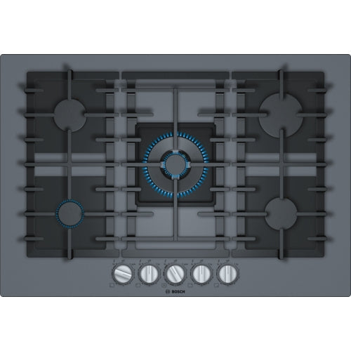 Bosch NGMP077UC/20 Benchmark® Gas Cooktop 30'' Tempered Glass, Dark Silver
