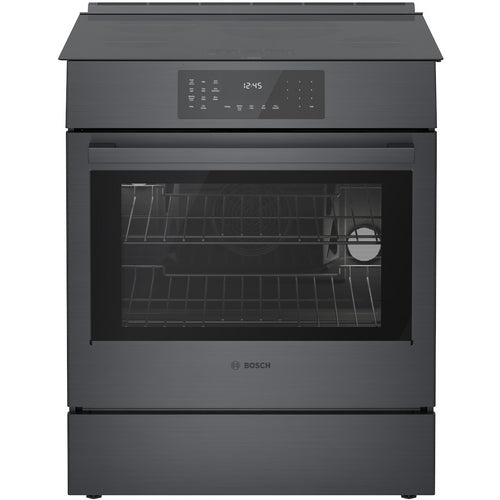 Bosch HII8046U/01 800 Series Induction Slide-In Range 30'' Black Stainless Steel