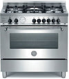 Bertazzoni A365GGVXS Master Series 36 Inch Deluxe Pro-Style Gas Range with 5 Sealed Burners