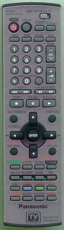 Panasonic Remote - EUR7624KY0