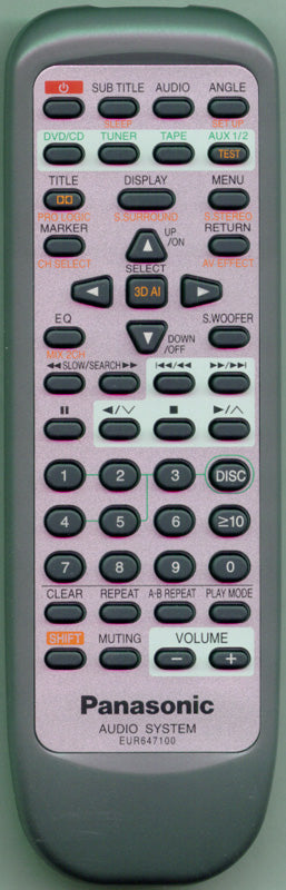 Panasonic Remote - EUR647100
