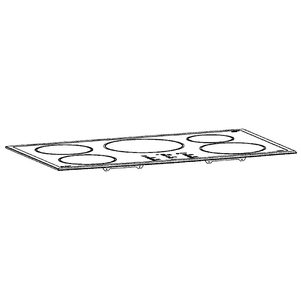 GE Range/Stove/Oven Glass Maintop Black - WB62X10058