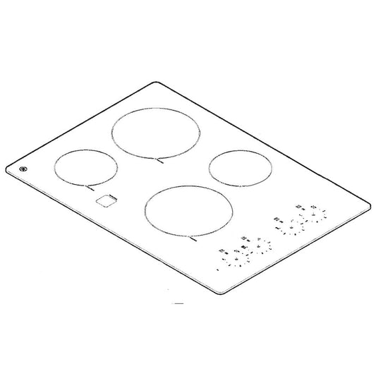 GE Maintop Glass & Frame A - WB62X24097
