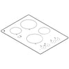 GE Part# WB62X24101 Glass Cooktop and Frame Assembly (OEM) White