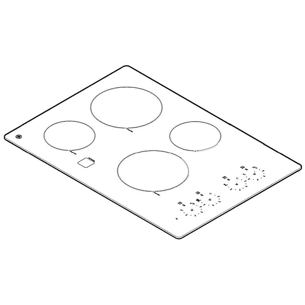 GE Maintop Glass & Frame A - WB62X24101