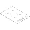 GE Part# WB62X25704 Maintop Glass w/ Trim Assembly (OEM)