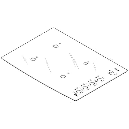 GE Glass Maintop With Trim Asm - WB62X25704