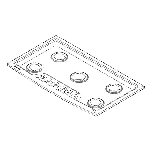 GE Range/Stove/Oven Maintop Graphics Assembly 36 - WB62X25792