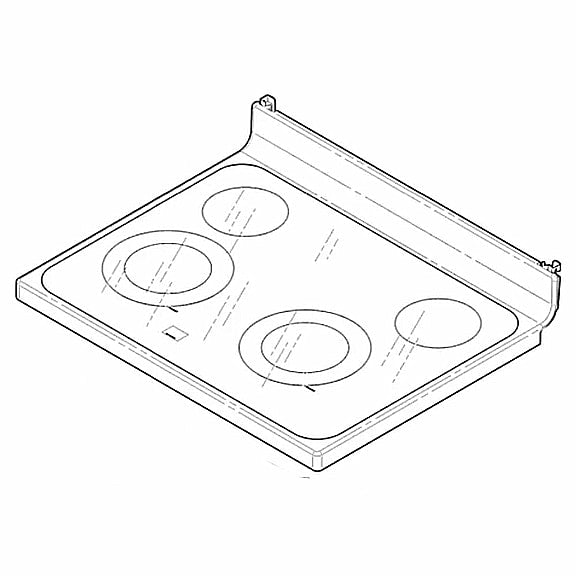 GE Range Main Top Assembly (Black) - WB62X26650