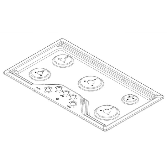 GE Range/Stove/Oven Maintop Assembly 36" Ss - WB62X29352