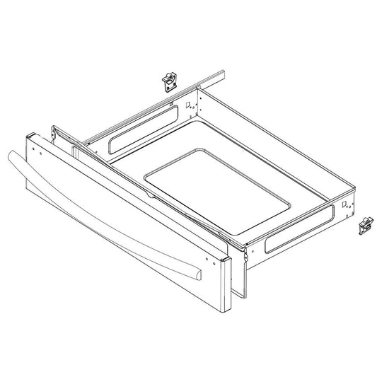 Samsung Part# DG94-00504H Bottom Drawer Assembly - Black Stainless (OEM)
