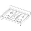 Samsung Part# DG94-04117A Cooktop Frame Module Assembly - Genuine OEM