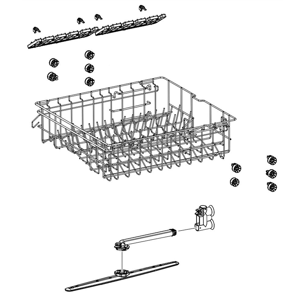 Samsung Part# DD82-01385B Basket Assembly (Middle) - Genuine OEM