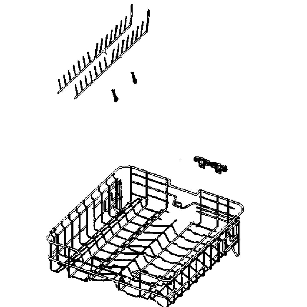 Samsung Part# DD97-00196B Middle Basket Assembly - Genuine OEM
