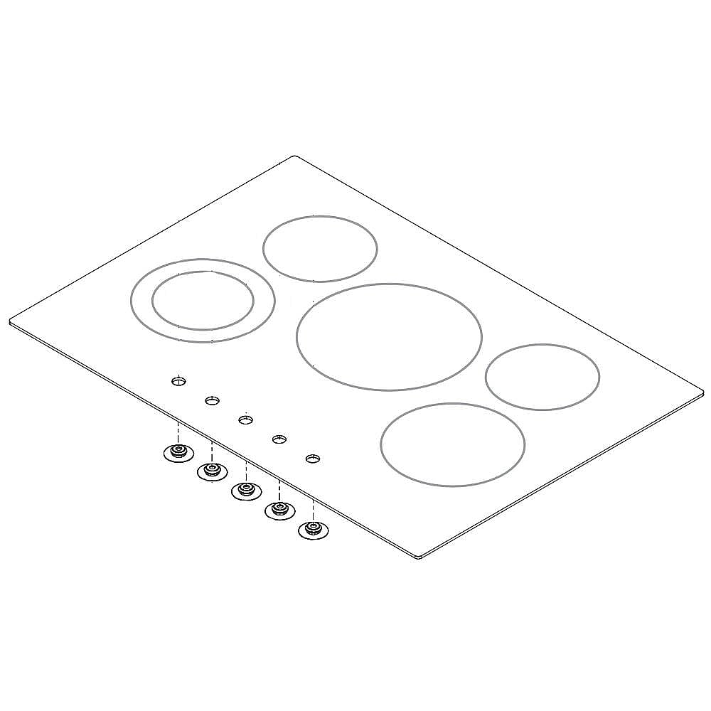 Electrolux Cooktop Main Top Assembly (Black And Stainless) - 305638978