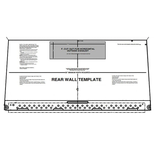 Electrolux Microwave Wall Mounting Template - 316902476