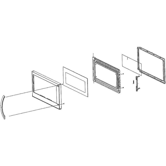 Electrolux Microwave Door Assembly (Stainless) - 5304499543