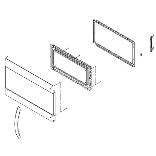Electrolux Door Assembly,Complete ,Black - 5304512514