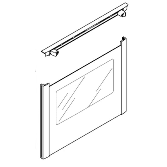 Bosch 00 Range Oven Door Outer Panel Assembly - 683496