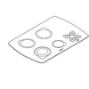 Whirlpool Part# 4455552 Replacement Glass Cooktop (OEM)