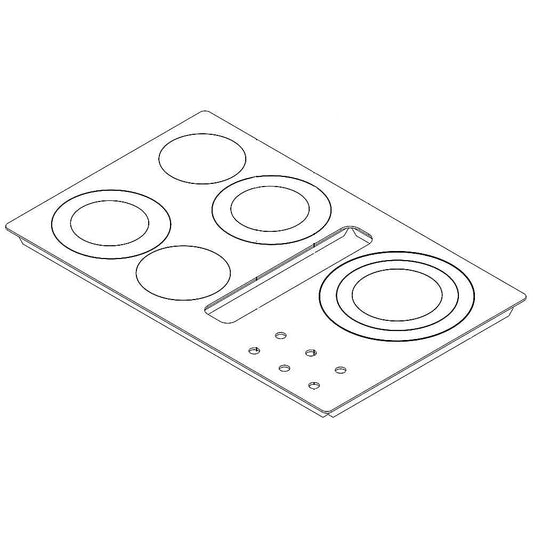 Whirlpool Part# W10162422 Glass Main Cooktop (OEM)