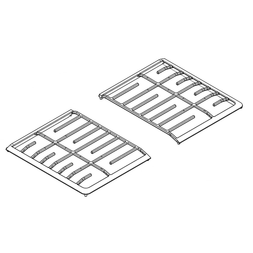 Whirlpool Part# W10338215 Burner Grate Kit (OEM)