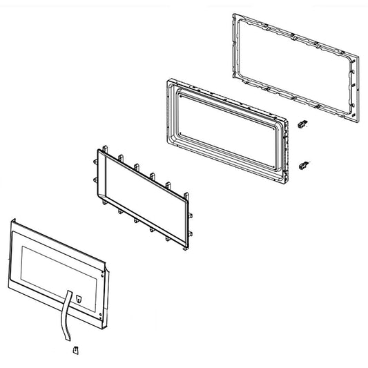 Whirlpool Part# W10629793 Door Assembly (OEM) Black