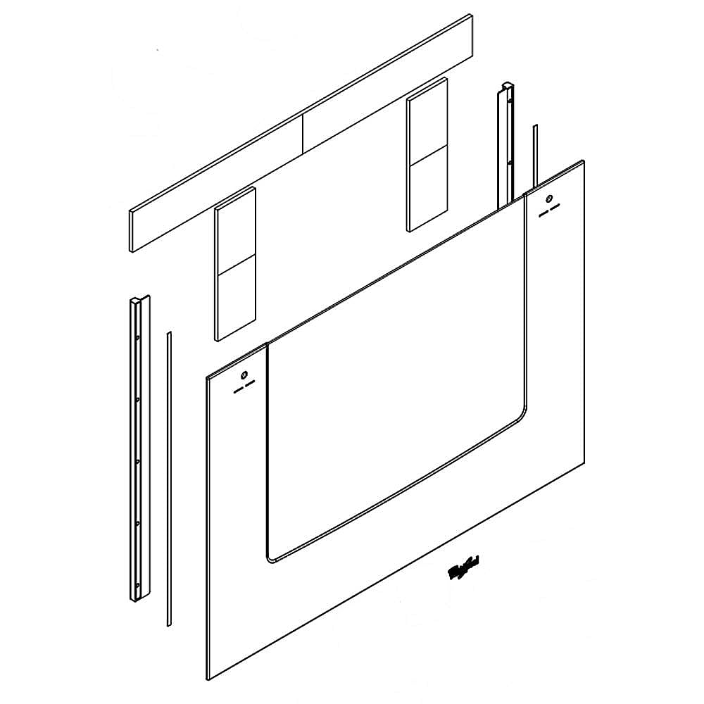 Whirlpool Part# W10877566 Outer Door Panel (OEM)