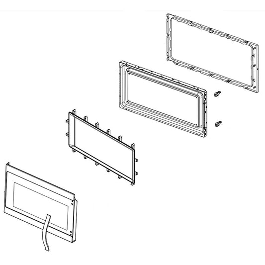 Whirlpool Part# W11117585 Microwave Door (OEM)