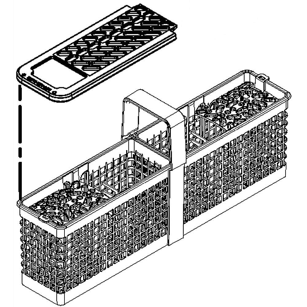 Whirlpool Part# W10552271 Silverware Basket (OEM)