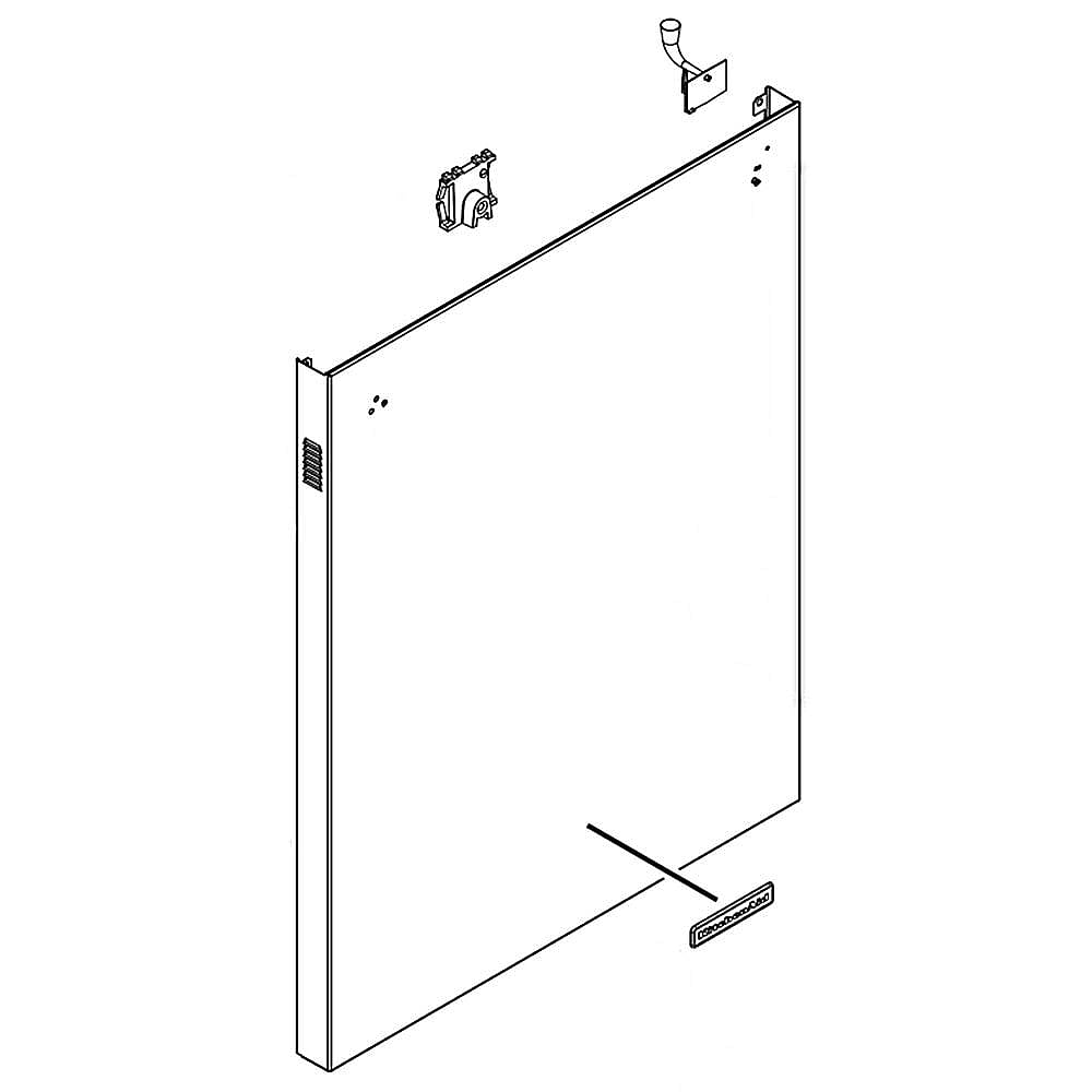 Whirlpool Outer Door Panel (Black Stainless) W10900373