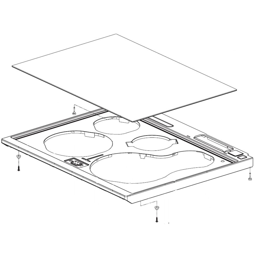 LG Part# AGU75049013 Main Cooktop Assembly - Black (OEM)