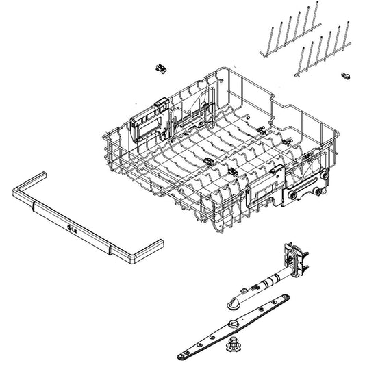LG Part# AHB73249228 Rack Assembly - Genuine OEM