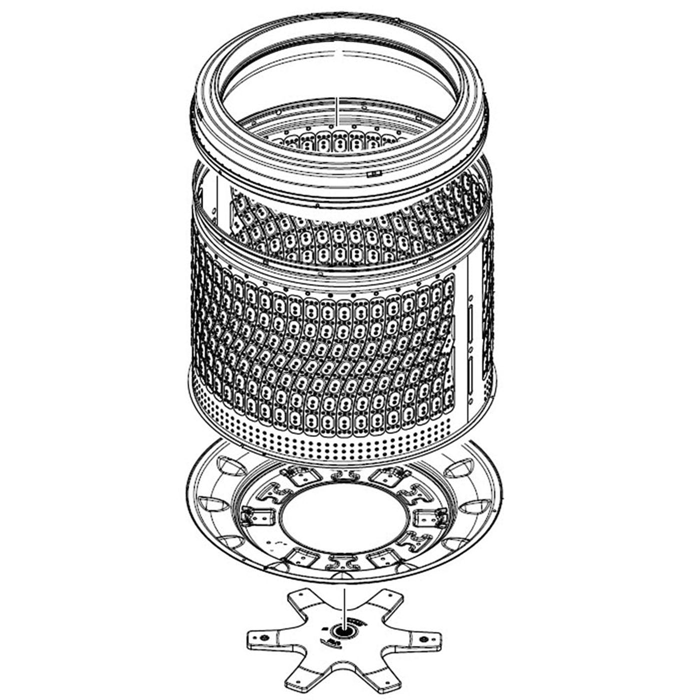 Samsung Part# DC90-27205B Spin Basket Assembly - Genuine OEM