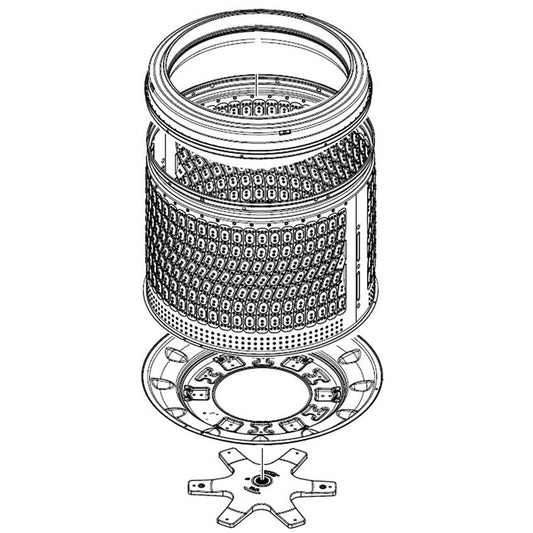 Samsung Part# DC90-27205B Spin Basket Assembly - Genuine OEM