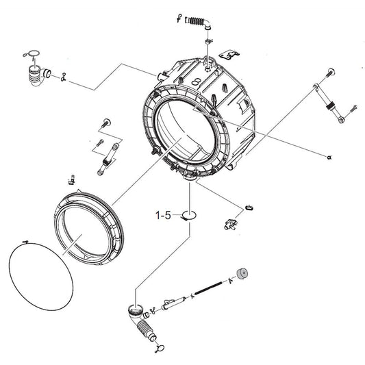 Samsung Semi Front Tub Assembly DC97-18555G