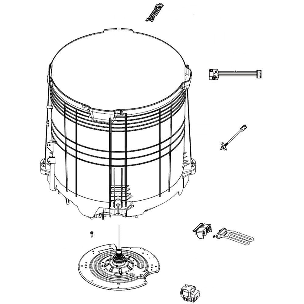 Samsung Part# DC97-19565F Semi Tub Assembly (Outer) - Genuine OEM