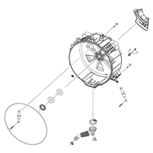 Samsung Semi Tub Back Assembly DC97-19673D