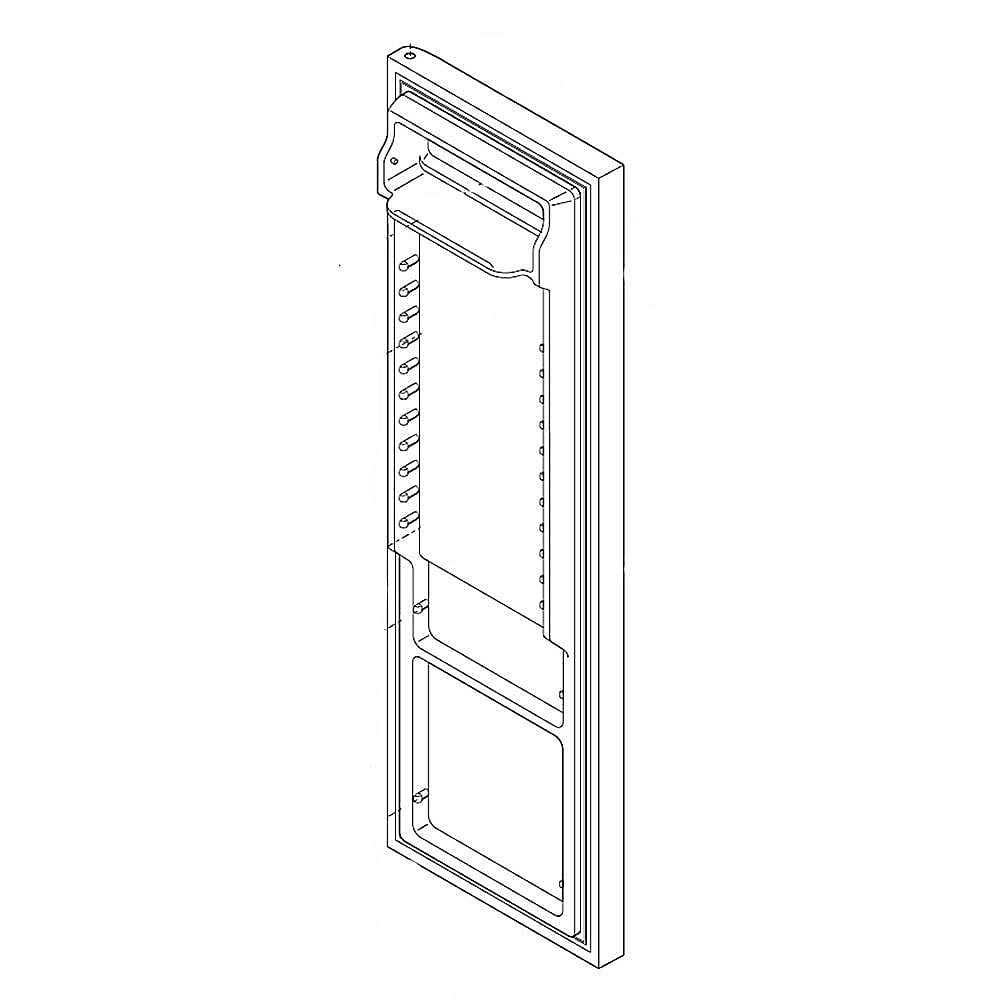Electrolux Refrigerator Door Assembly (Black) - 242038869