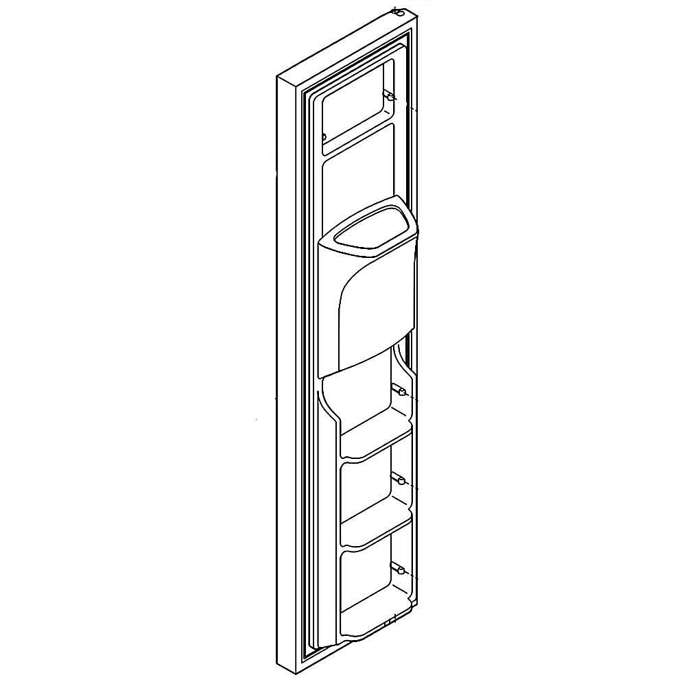 Electrolux Refrigerator Freezer Door Assembly (Stainless) - 807460004