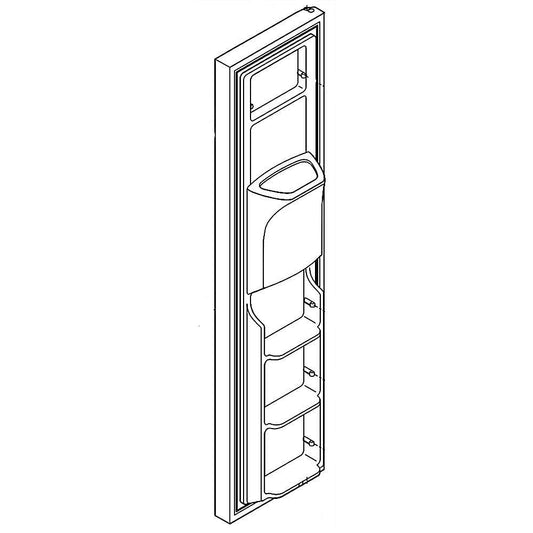 Electrolux Refrigerator Freezer Door Assembly (Stainless) - 807460004