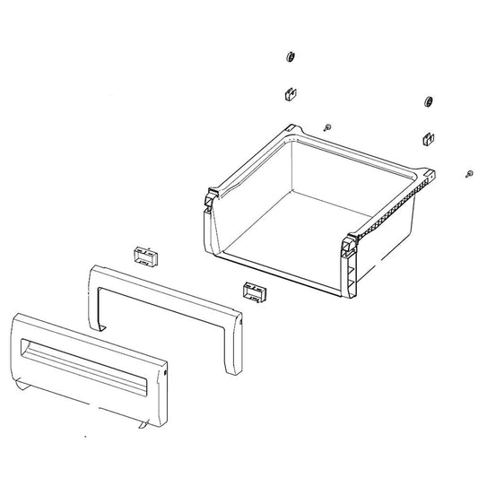 Samsung Part# DA97-07562B Vegetable Case Assembly - Genuine OEM