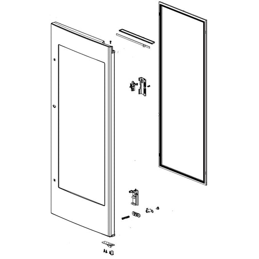 LG Part# ADC75586124 Fridge Door Assembly - Right Side (OEM)
