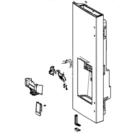 LG Part# ADD76155805 Door Panel Assembly - Genuine OEM