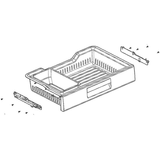 LG Part# AJP73334616 Drawer Tray Assembly (Freezer) - Genuine OEM