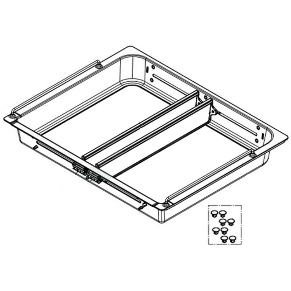 LG Part# AJP74154612 Drawer Tray Assembly - Genuine OEM