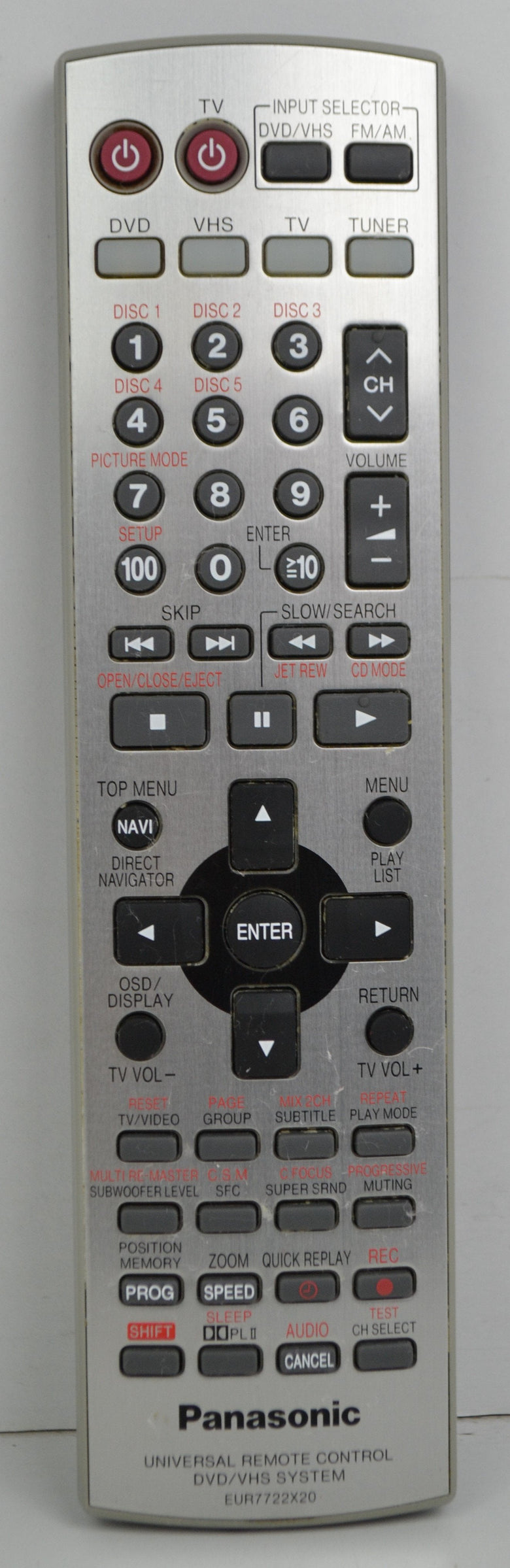Panasonic Part# EUR7722X20 Remote Control (OEM)