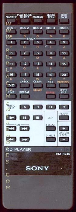 Sony Rm-D745,Remote Control - RMD745